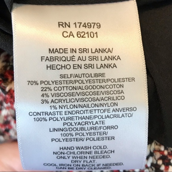 NWT BCBGMaxAzria Tweed Faux Leather Sleeve Jacket - Picture 6 of 6